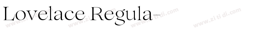 Lovelace Regula字体转换